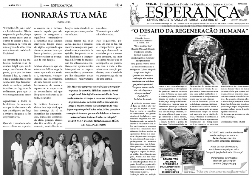 Jornal Esperança Maio2021 Jornal Esperança Maio2021